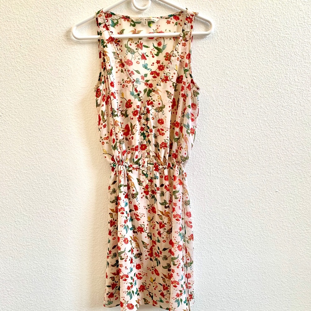 RACHEL by Rachel Roy Sheer Sleeveless Floral Dress
